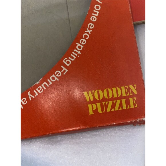 Vintage wood puzzle clock Nursery Rhyme England Condor 26 Jigsaw 12 Time - Picture 12 of 13